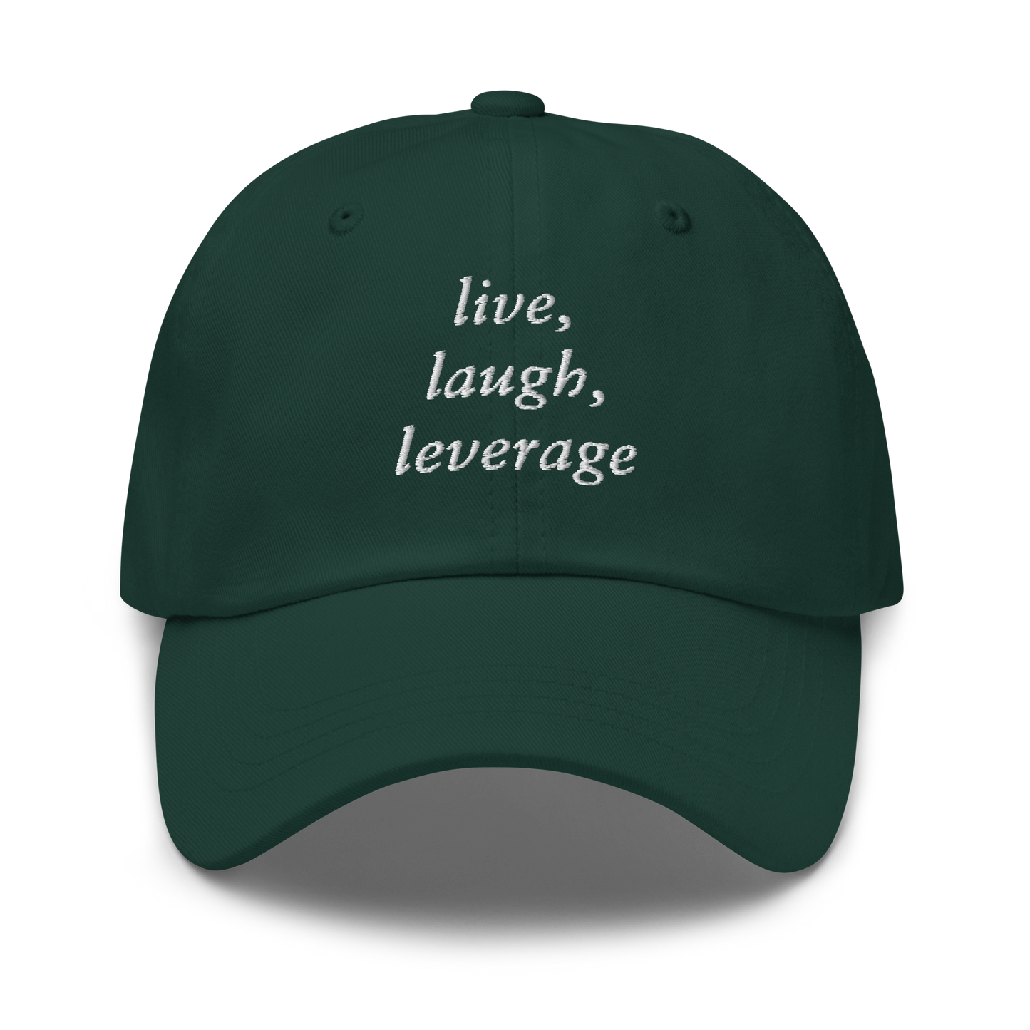 Live, Laugh, Leverage Dad Hat - Black | White | Navy | Green
