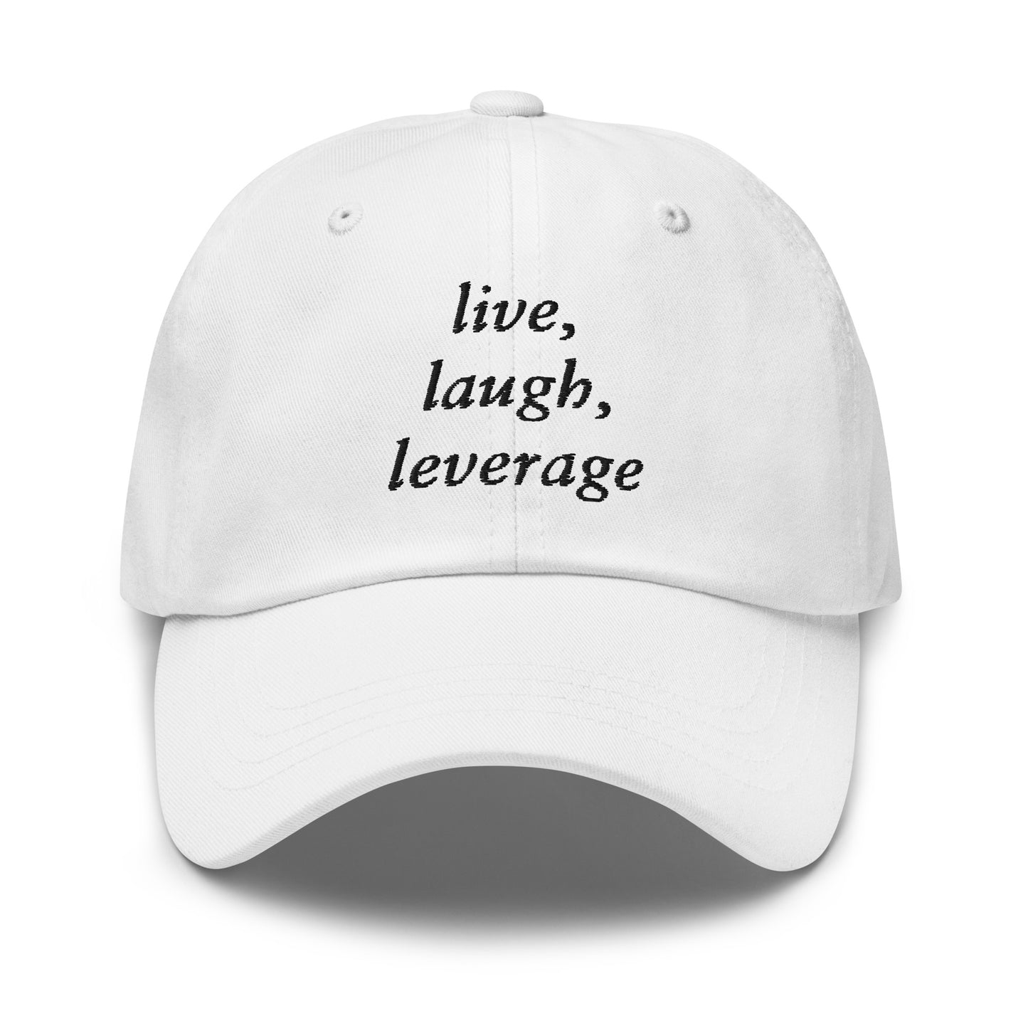 Live, Laugh, Leverage Dad Hat - Black | White | Navy | Green