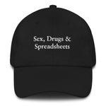 Load image into Gallery viewer, Sex, Drugs &amp; Spreadsheets Dad Hat
