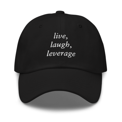 Live, Laugh, Leverage Dad Hat - Black | White | Navy | Green