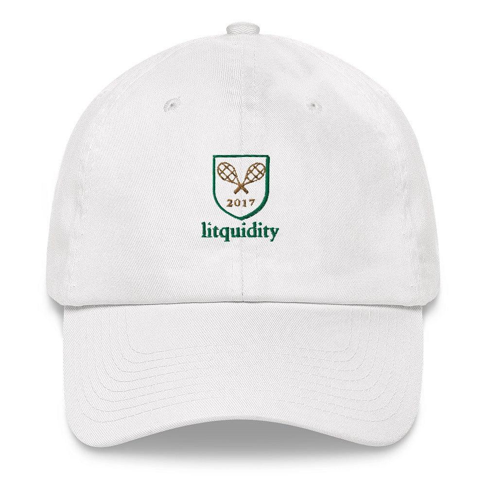 Litquidity Racquet Club White Dad Hat- RG