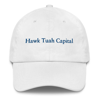 Hawk Tuah Capital Dad Hat - White