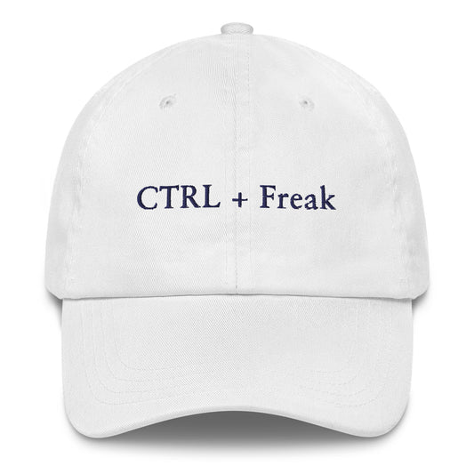 CTRL + Freak Dad Hat - White