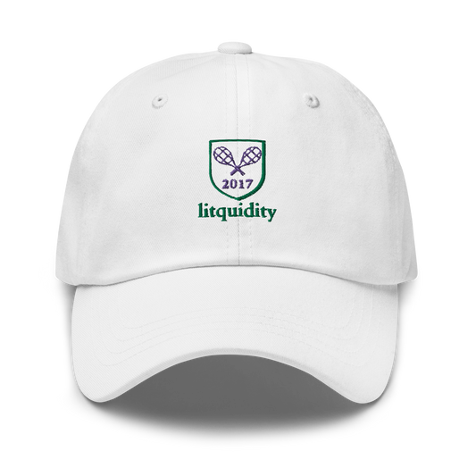 Litquidity Racquet Club White Dad Hat - WIMB