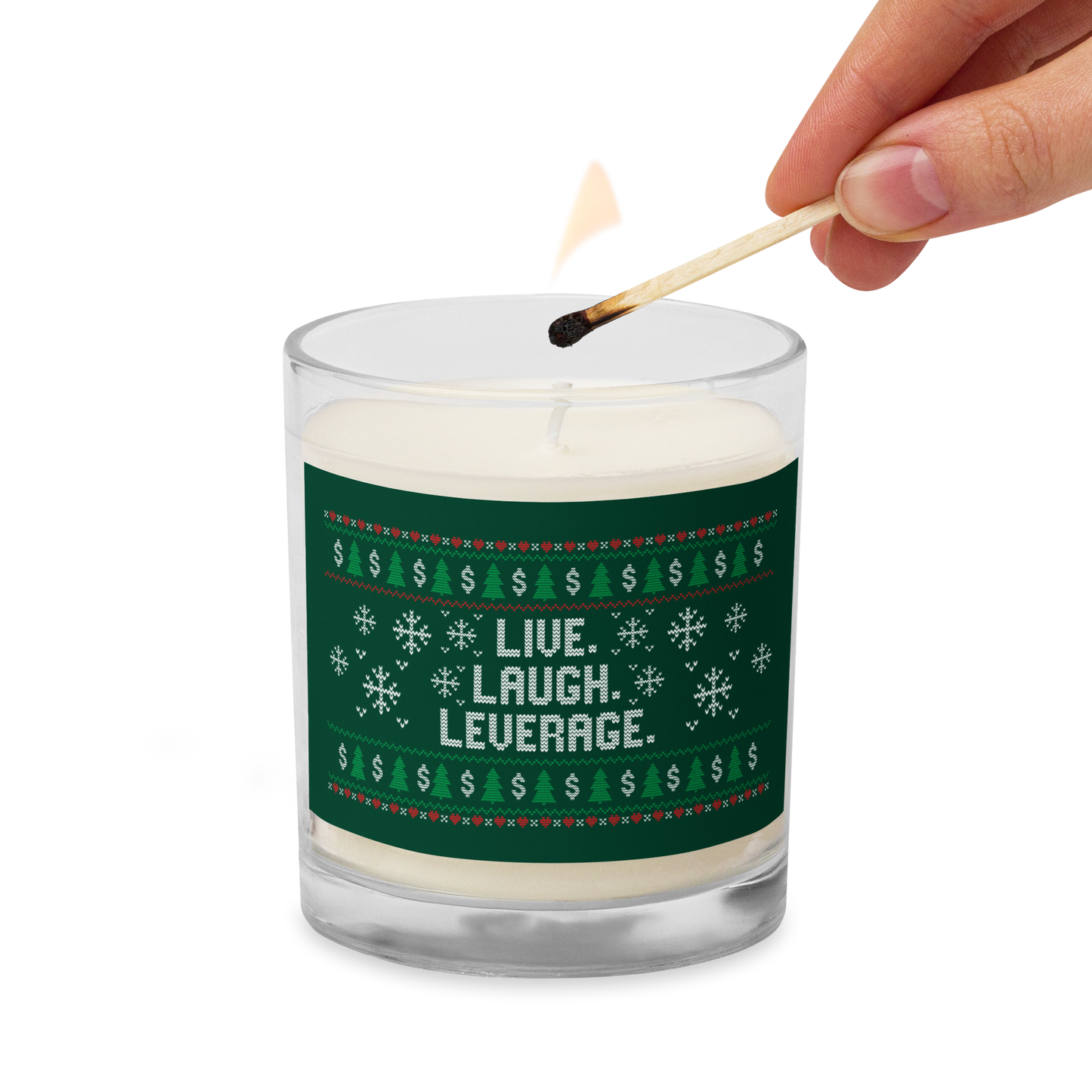 Live Laugh Leverage Candle