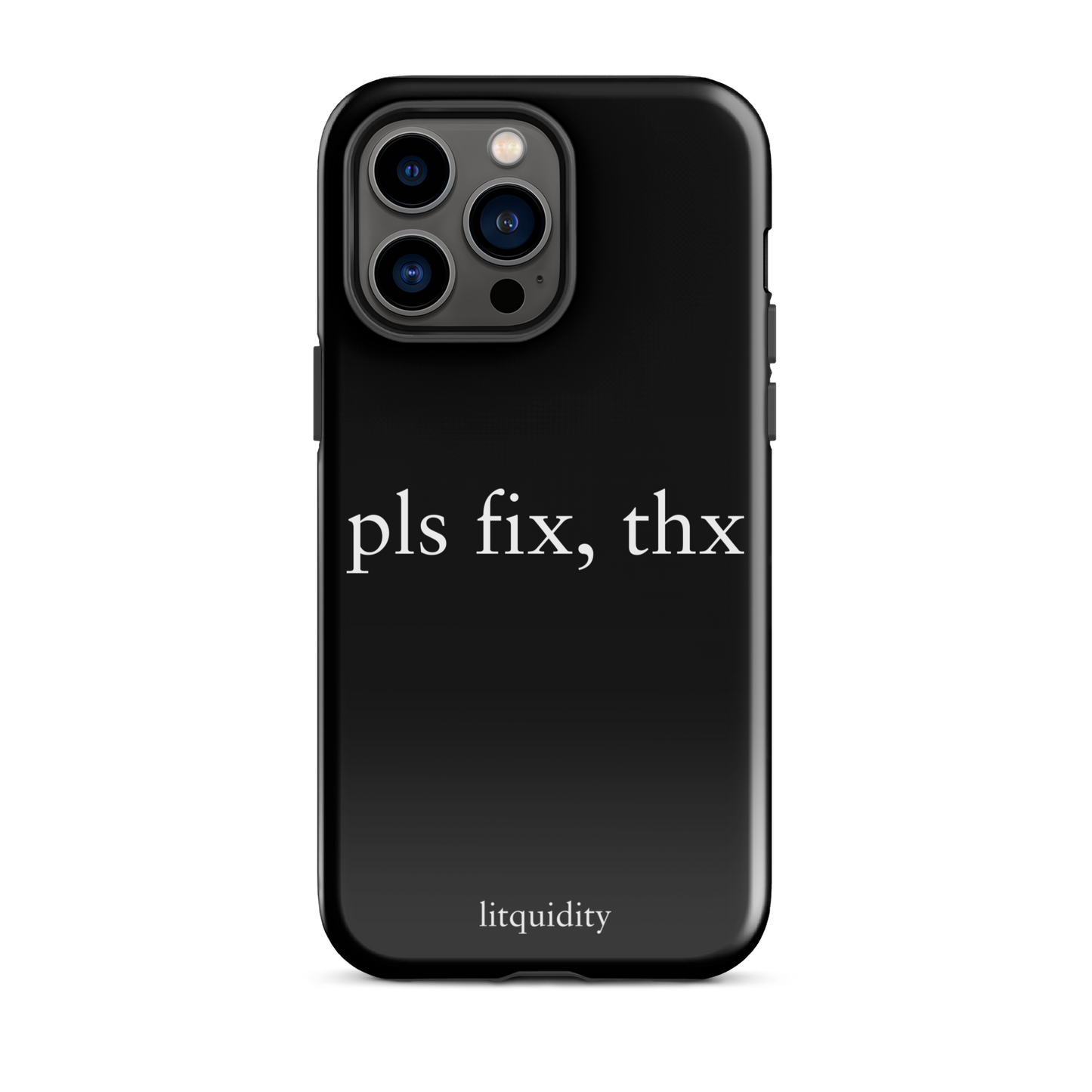 pls fix, thx iPhone Case