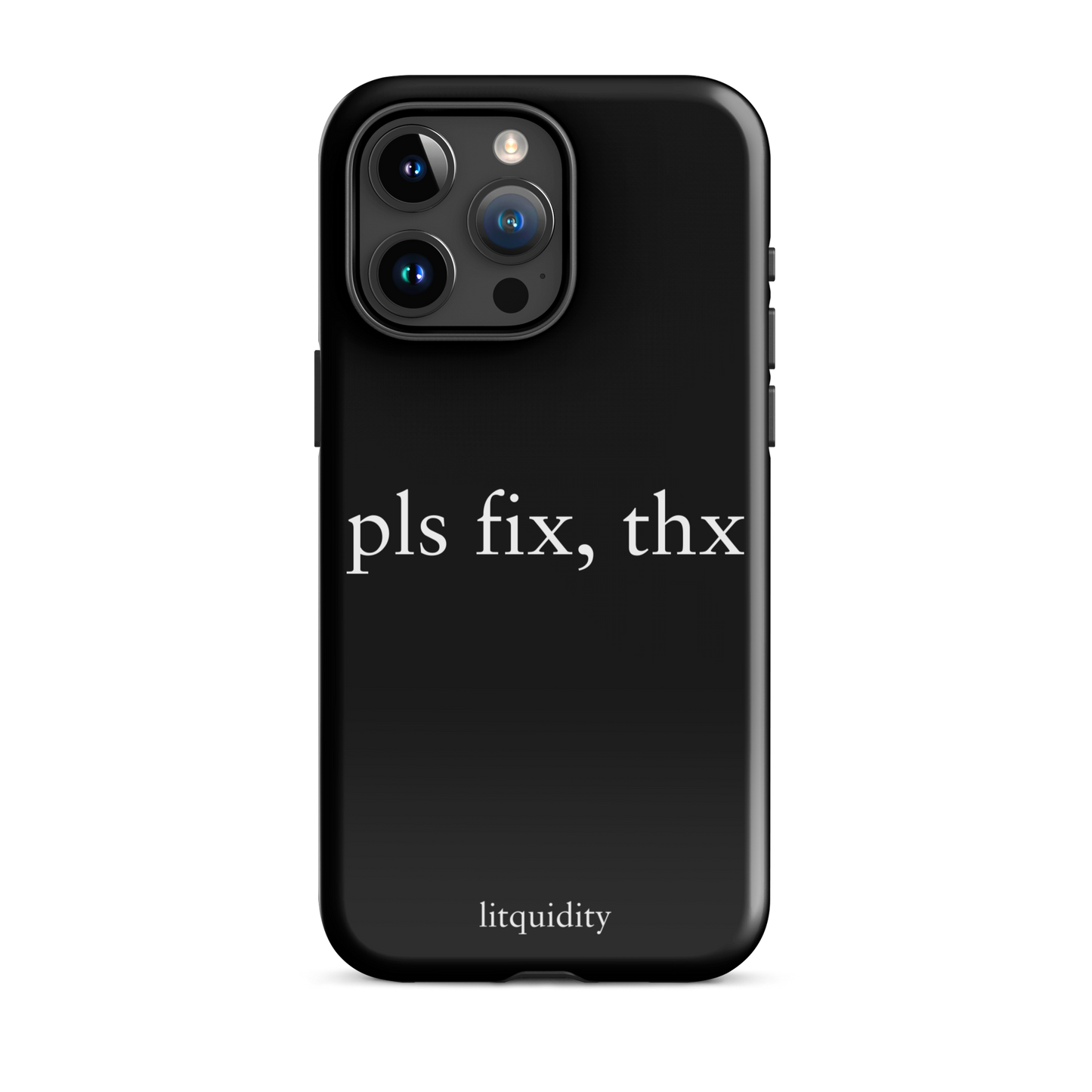 pls fix, thx iPhone Case