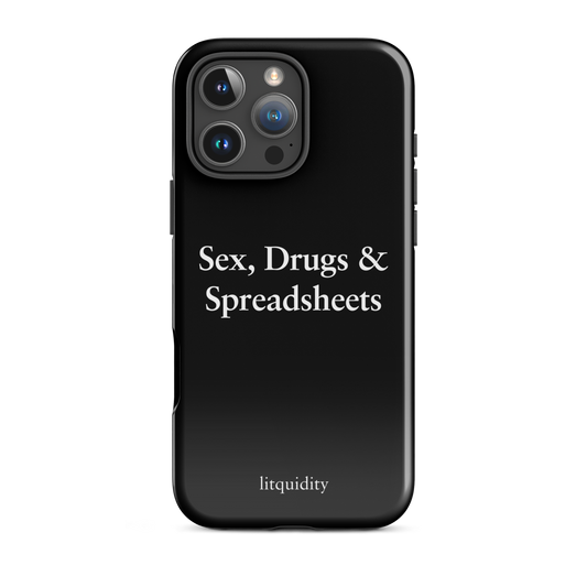 Sex, Drugs & Spreadsheets iPhone Case