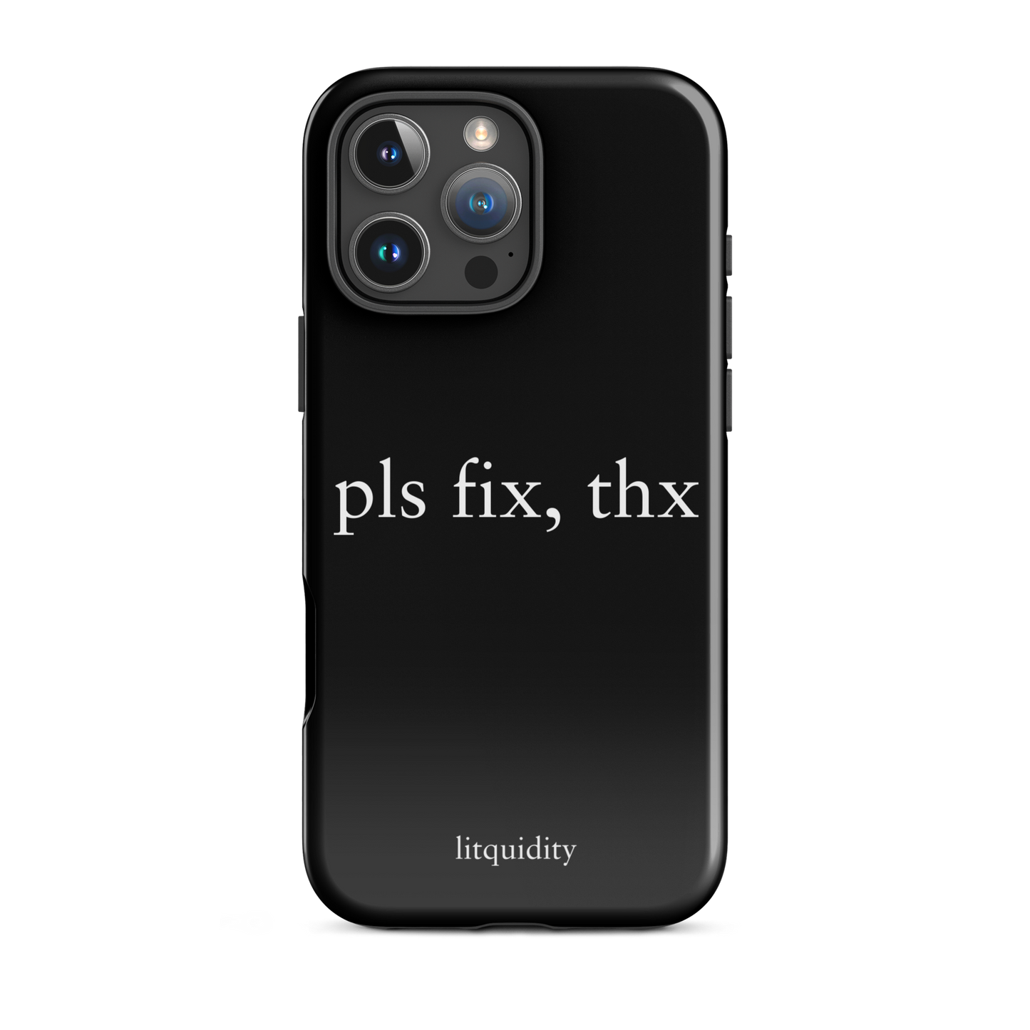 pls fix, thx iPhone Case