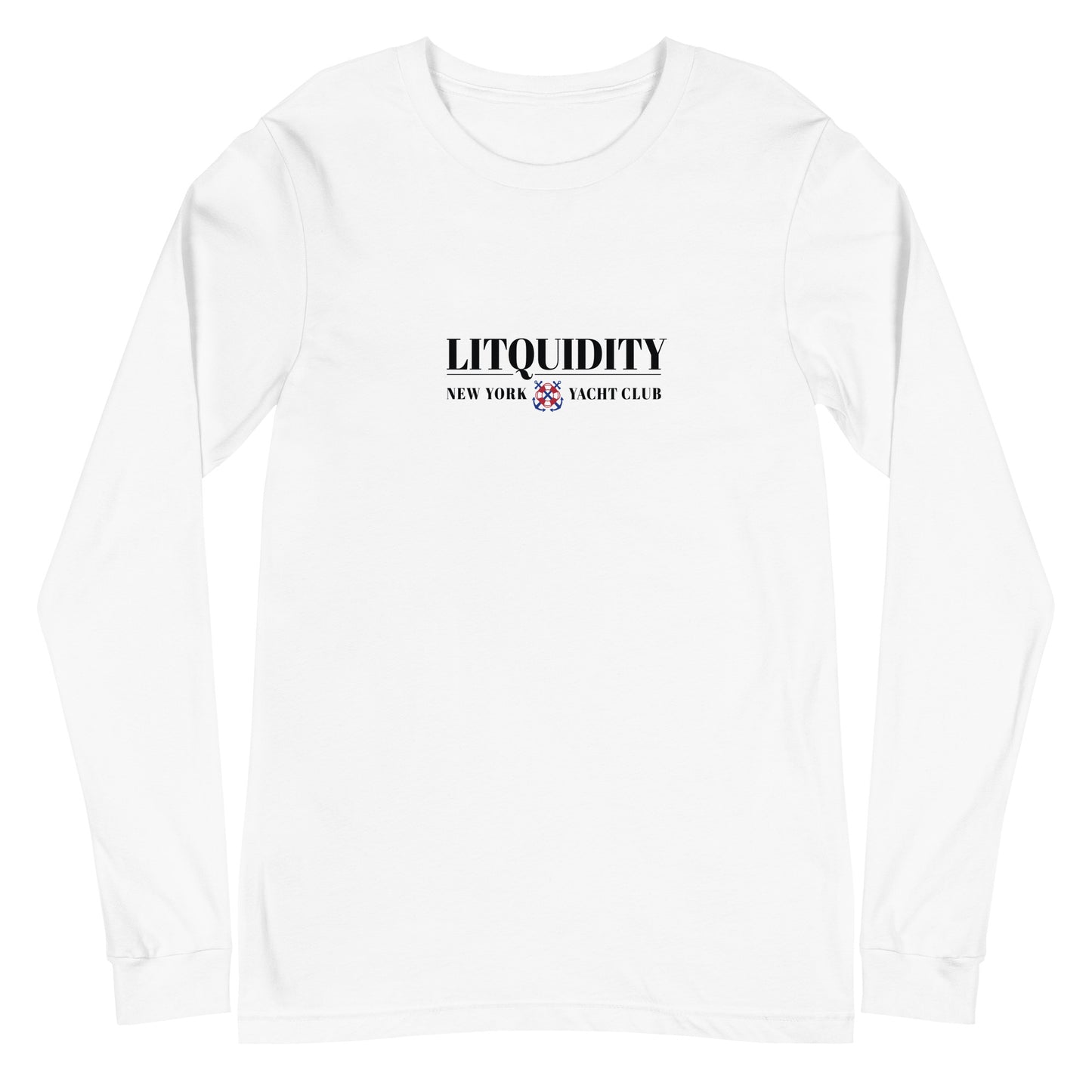 Litquidity Yacht Club White Long Sleeve T-Shirt