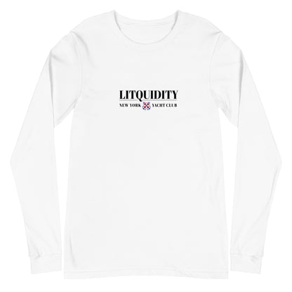 Litquidity Yacht Club White Long Sleeve T-Shirt