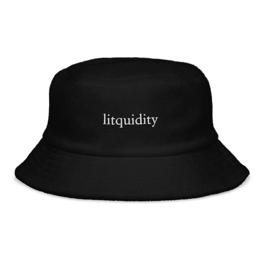 Litquidity Terry Cloth Bucket Hat - Black