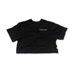 Load image into Gallery viewer, Litquidity x Yellow Label - Black Crop Tee
