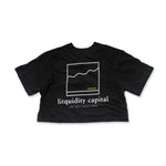 Load image into Gallery viewer, Litquidity x Yellow Label - Black Crop Tee
